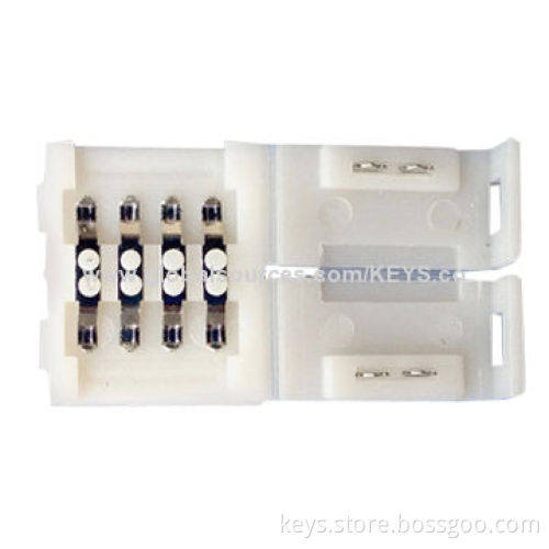 DIY 10/12mm LED strip connector cable wire for 5050 RGB LED strip, 4pin non-welding